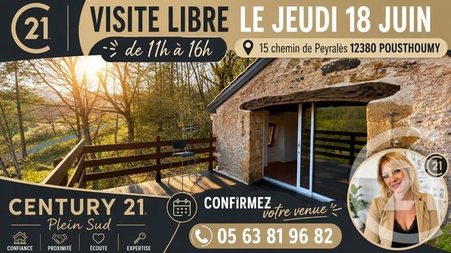 Maison &agrave; vendre - 2 pi&egrave;ces - 57,86 m2 - St Sernin Sur Rance - 12 - MIDI-PYRENEES